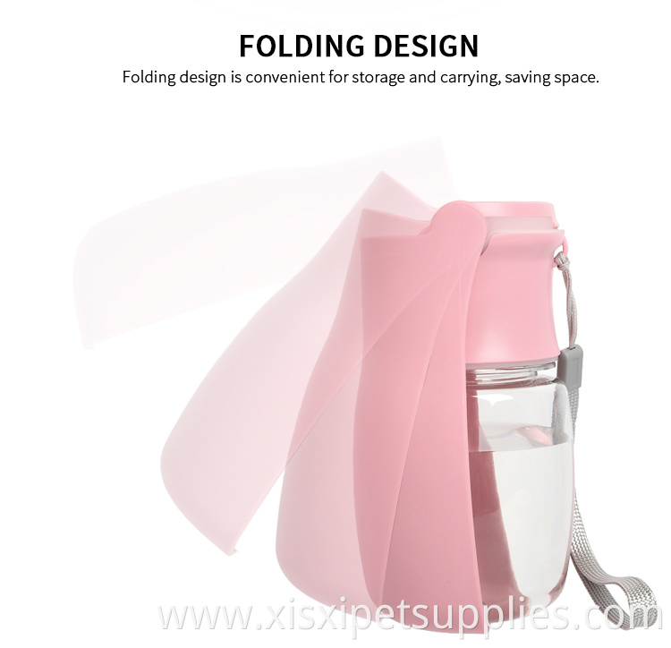 Factory Wholesale Travel Outdoor Portable Foldable Pet Water Dispenser Collapsible Dog Drinking Water Bottle